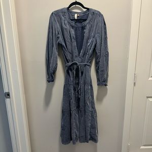 Anthropologie Pilcro Curdory Midi Dress Blue